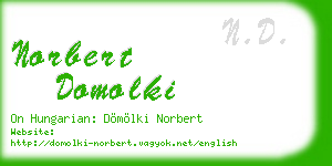 norbert domolki business card